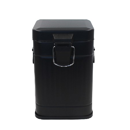 Zinc plated metal Pedal Bin Large Garbage Can with a removable plastic container