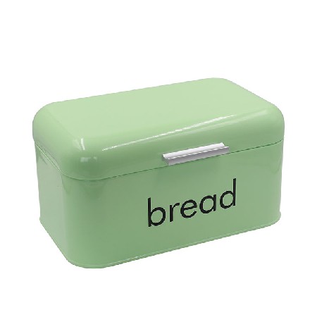 Green Metal Steel storage container Steel bread box for kitchen