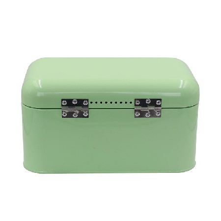 Green Metal Steel storage container Steel bread box for kitchen