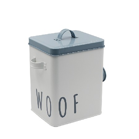 Pet Treat and Food Storage Tin with Lid and Scoop