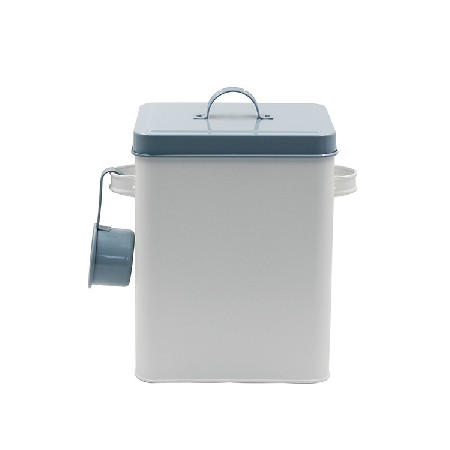 Pet Treat and Food Storage Tin with Lid and Scoop