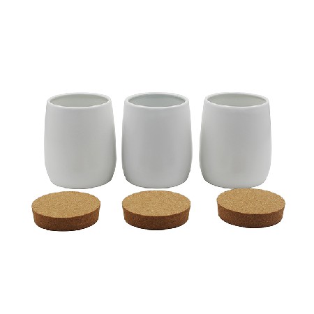 Round Galvanized Metal Kitchen Countertop Storage Tea Coffe Sugar jars