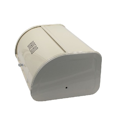 定制面包箱 亚马逊跨境金属鼓型平侧翻盖收纳面包盒 铁皮面包箱