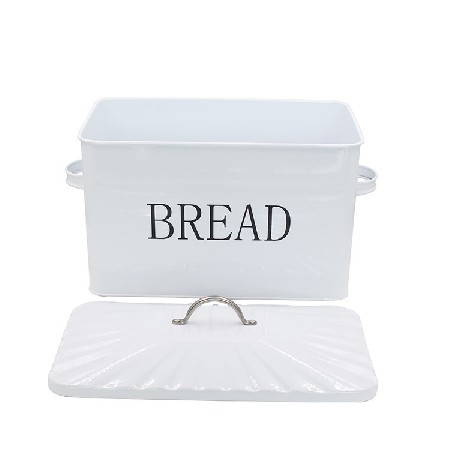 厂家定制面包箱 金属铁皮带盖大容量面包储物收纳罐 面包储物箱