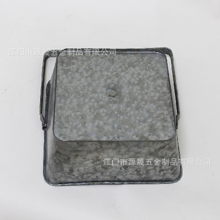 跨境货源厨房储物篮镀锌铁皮方形带提手ins北欧风刀叉篮 餐具篮