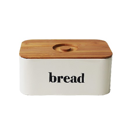 批发 带木盖子  金属 面包箱 铁皮  厨房收纳铁面包盒